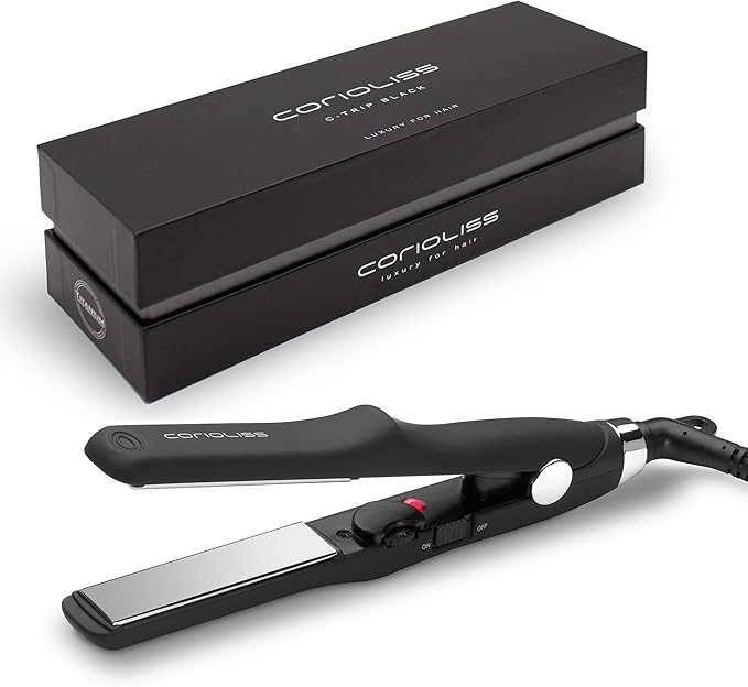 stylscomercial-stylsigualada-plancha corioliss C-trip black-plancha mini viaje-caja