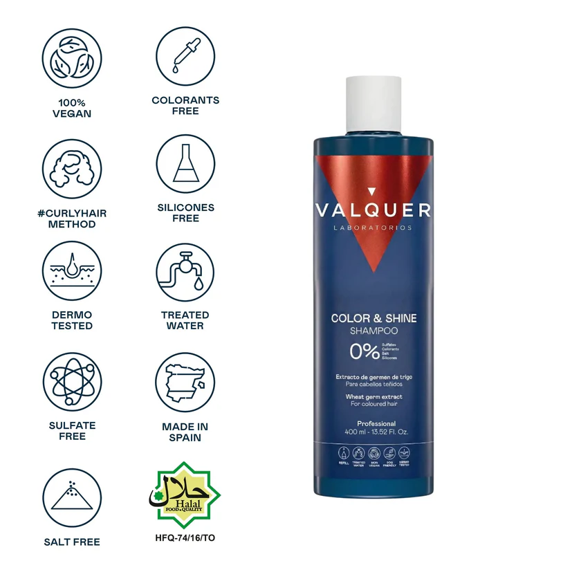 stylscomercial-stylsigualada-valquer champú color sin sulfatos-color&shine 400 ml.