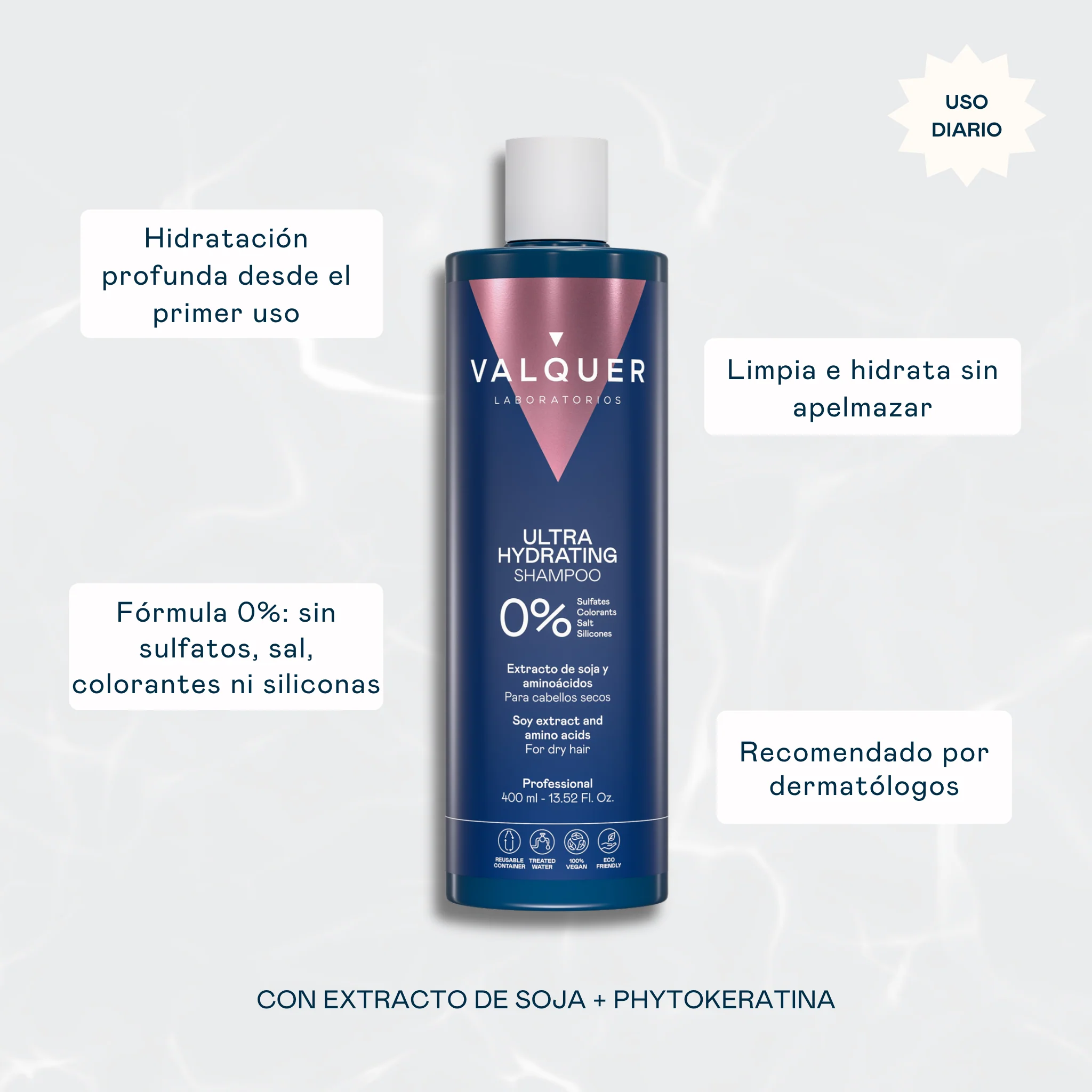 stylscomercial-stylsigualada-valquer champú ultra hidratante sin sulfatos-400 ml.