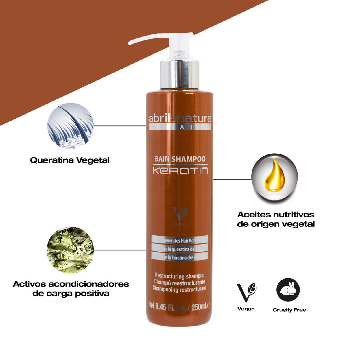 stylscomercial stylsigualada stylshairproducts abriletnature champú queratina 250ml. 2