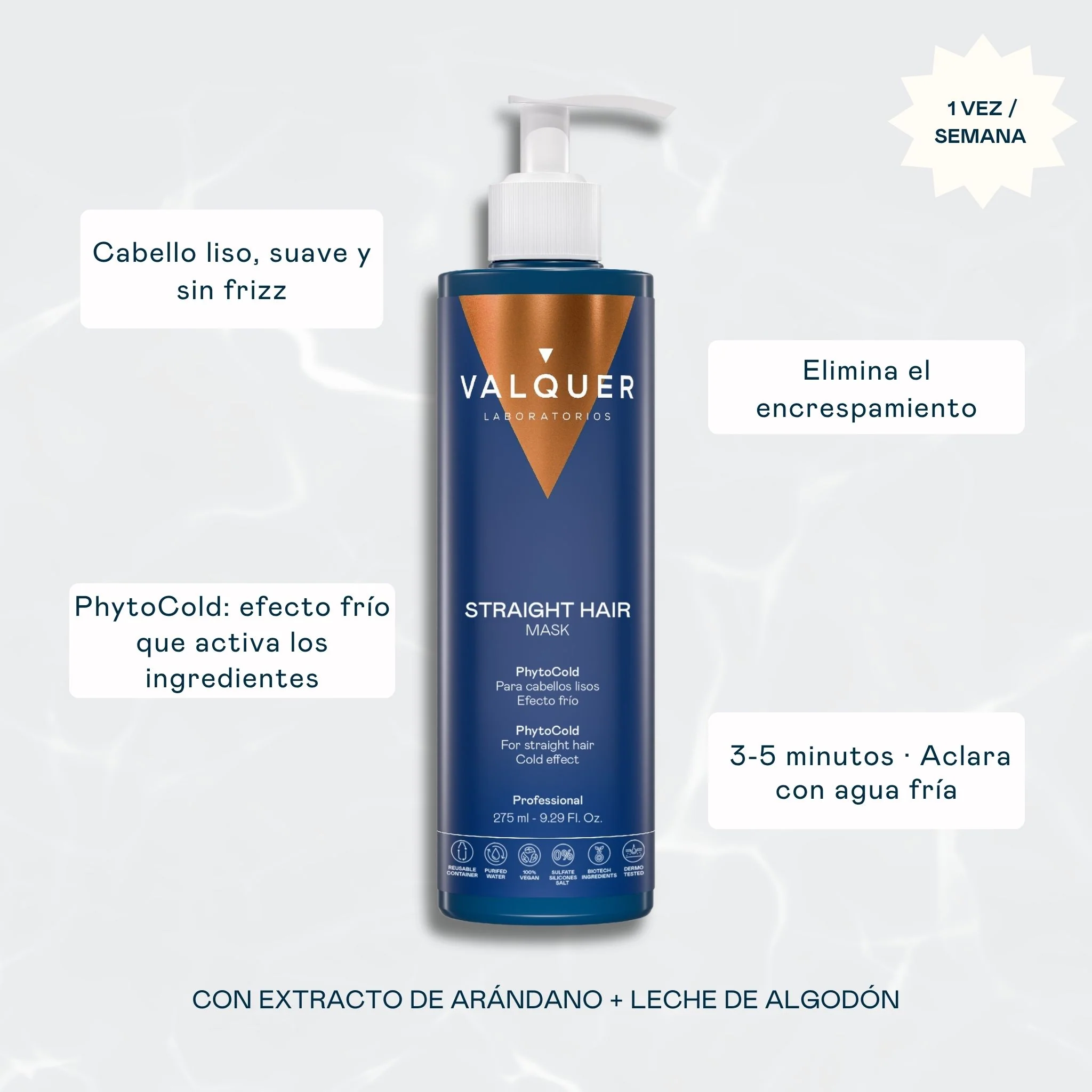 stylscomercial stylsigualada stylshairproducts valquer mascarilla pelo liso 275 ml. 2