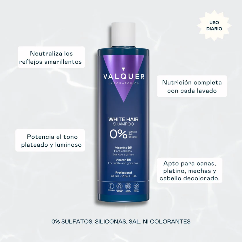 stylscomercial-stylsigualada-valquer champú cabellos blancos y grises sin sulfatos 400 ml