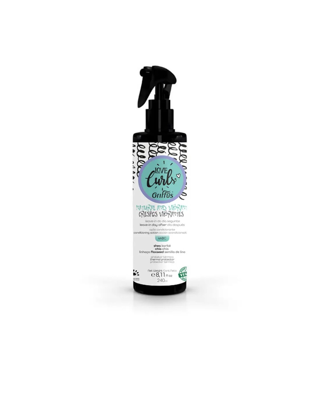 stylscomercial stylsigualada GRIFFUS LOVE CURLS LEAVE IN DIA DESPUES CRESPOS VIBRANTES 240ML (4ABC)