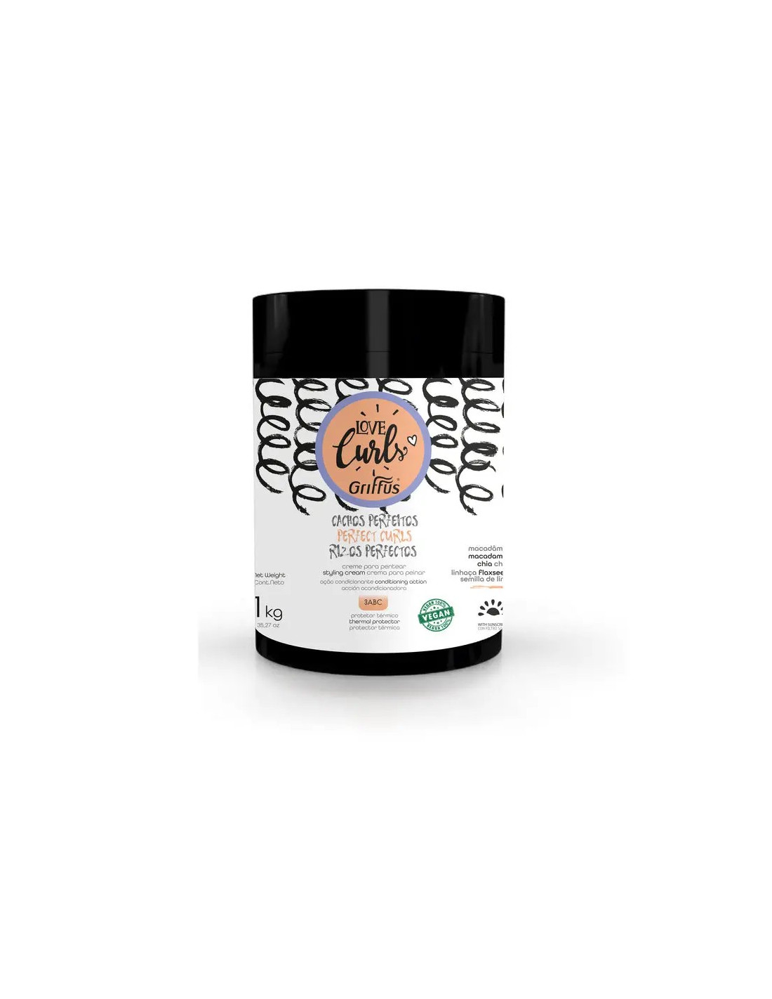 stylscomercial stylsigualada griffus Acondicionador sin enjuague (3ABC) para cabello rizado Love Curls 1000 ml