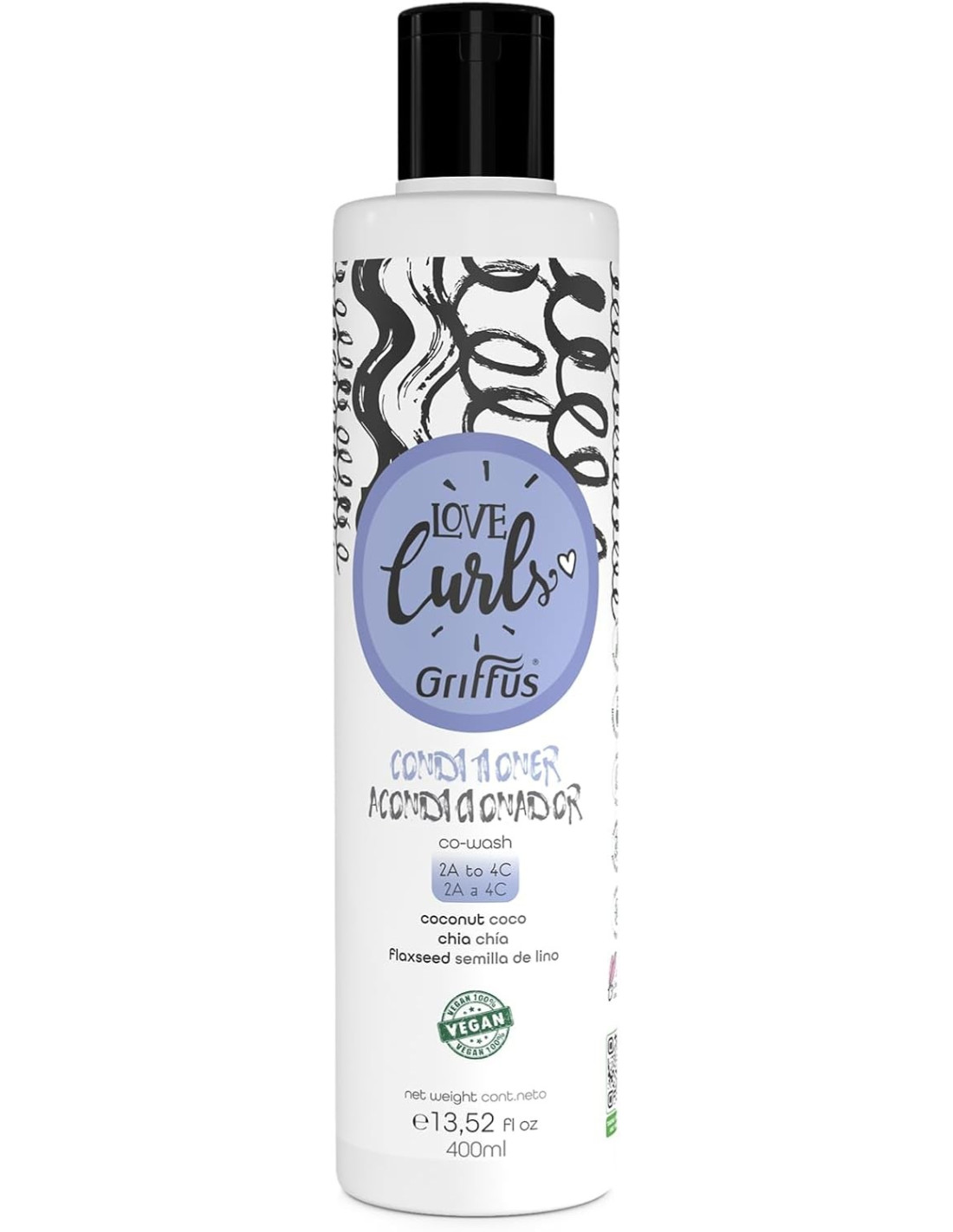 stylscomercial stylsigualada griffus love curls Acondicionador de co lavado (2A 4C) 400ml