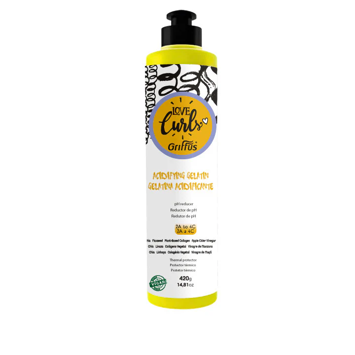 stylscomercial stylsigualada griffus love curls Gelatina acidificante Redutor de PH 420 g