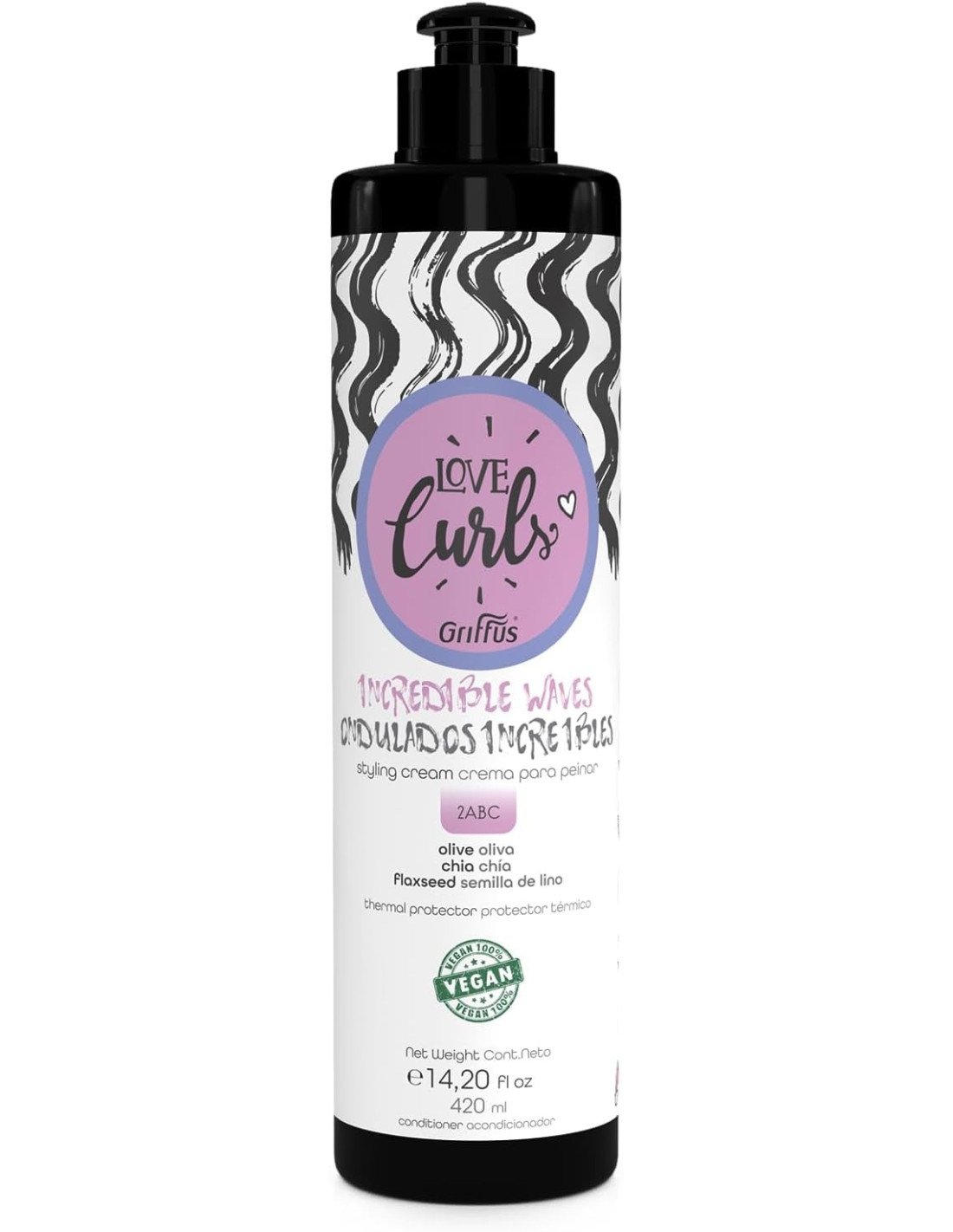 stylscomercial stylsigualada griffusCrema para peinar (2ABC) Ondulado Love Curls 420 ml